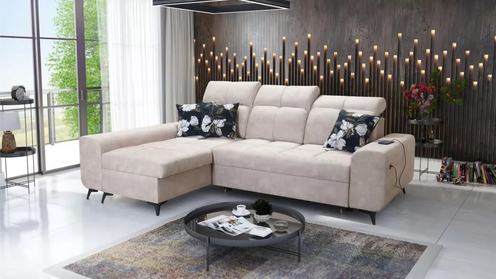 Dīvāns Golden 1 standard · Bēšs · 173 × 257 × 85 cm