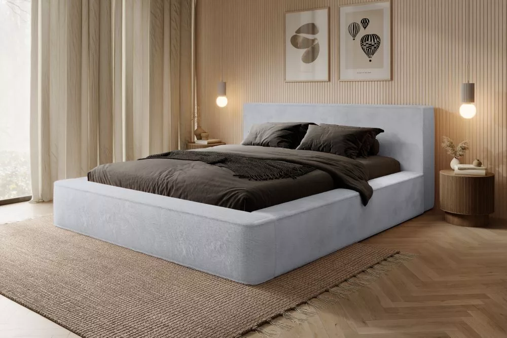 Gulta Ajsza Standard ar stelāžu Guļamvietas platums: 140 cm, Guļamvietas garums: 200 cm, stelāžas tips: koka, · Gaiši pe