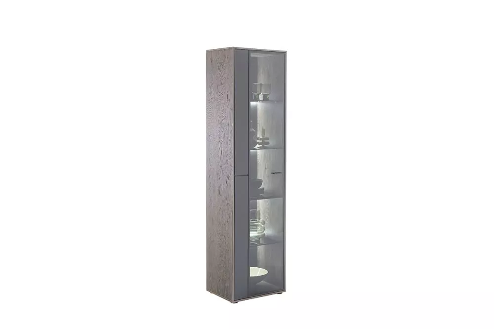 Sekcija Venezia T10 ar LED Korpusa krāsa: tumšais ozols, · 50 × 37 × 190 cm