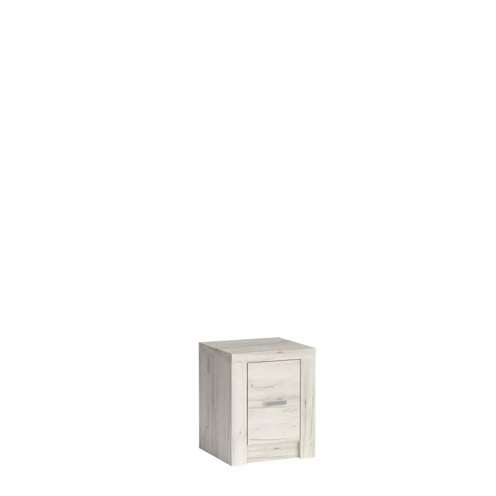 Naktsgaldiņš Indianapolis I24 · Ozols craft balts · 45 × 42 × 55 cm
