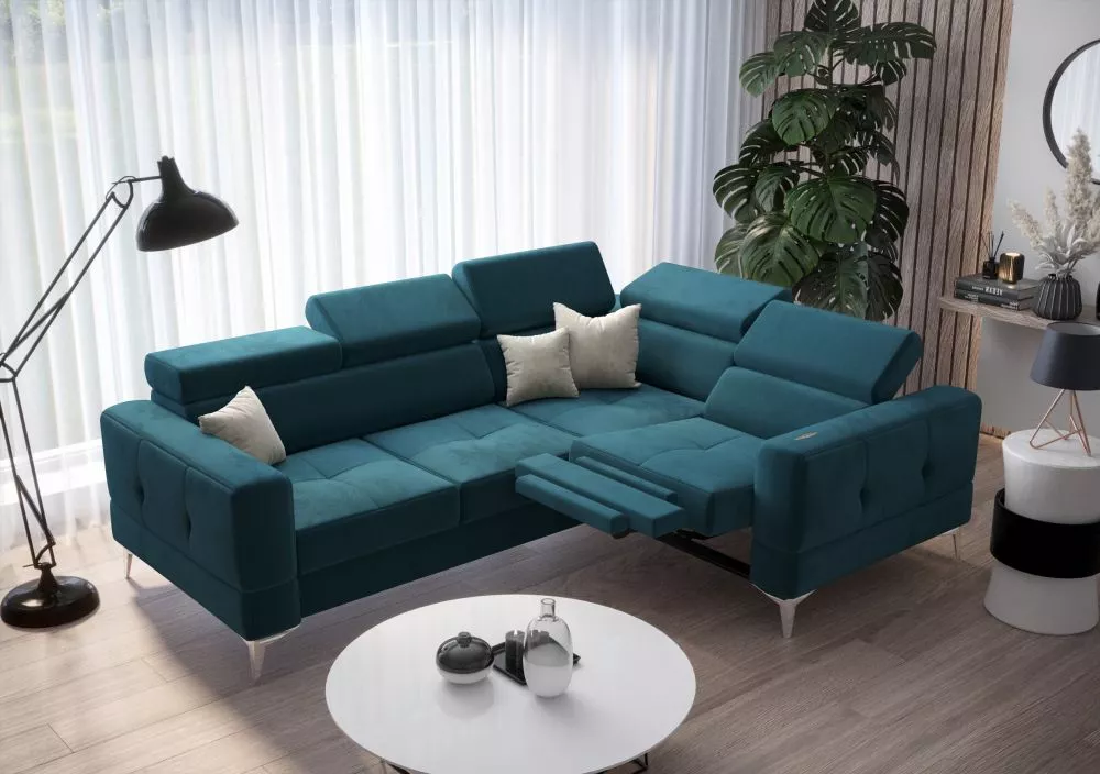 Dīvāns Toscania Premium Relax standard · Zils · 185 × 250 × 78 cm