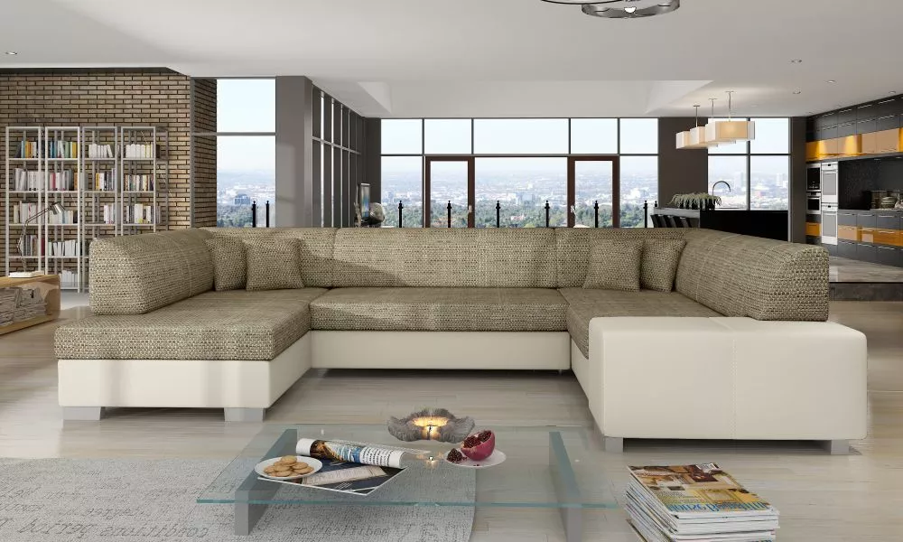 Dīvāns Havana standard · Bēšs + krēms · 207 × 320 × 73 cm