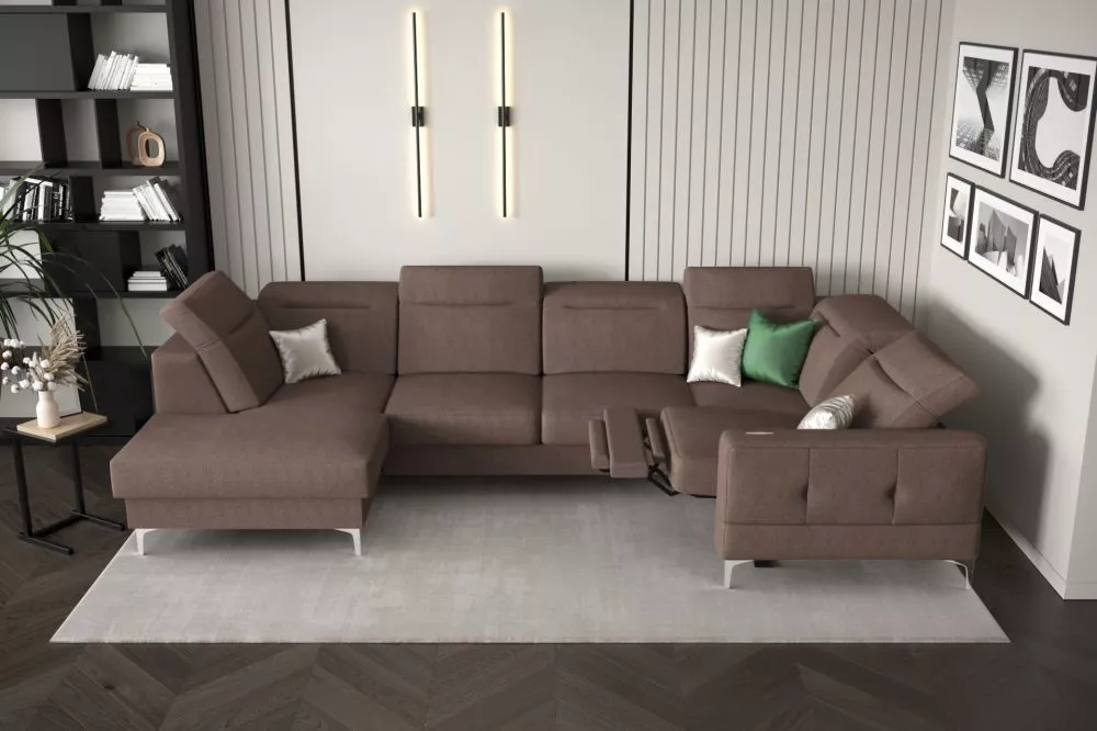 Dīvāns Malibu Max 2 Relax standard · Brūns · 182 × 350 × 90 cm