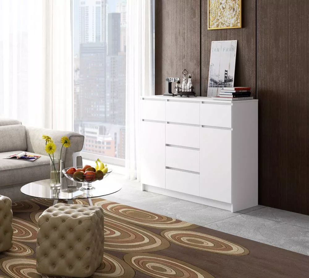 Kumode K017 · Balts · 120 × 40 × 99 cm