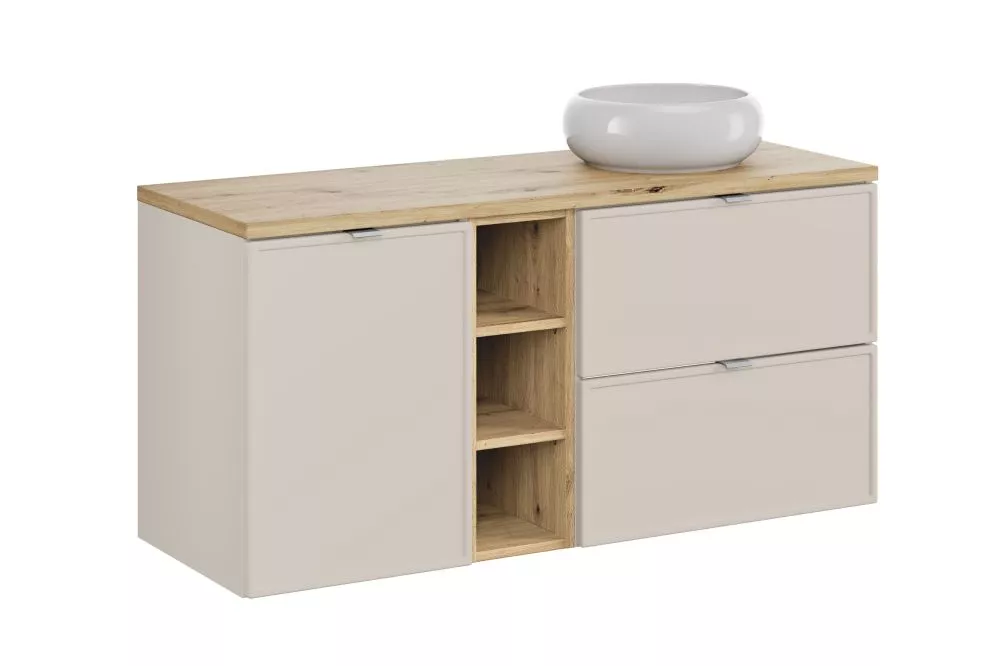 Vannas istabas skapītis Bella Cashmere 120 Wiki Premium · 120 × 59.2 × 46.6 cm