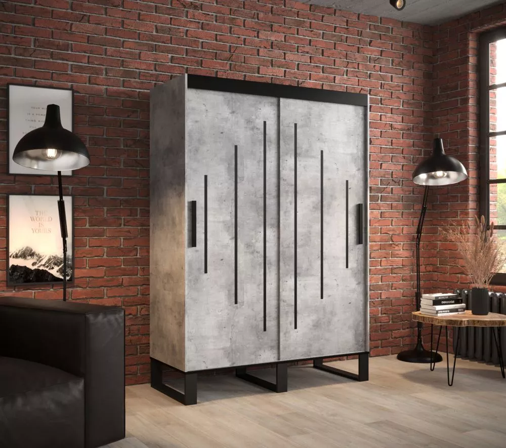 Skapis Loft Y · Betons · 150 × 62 × 212 cm