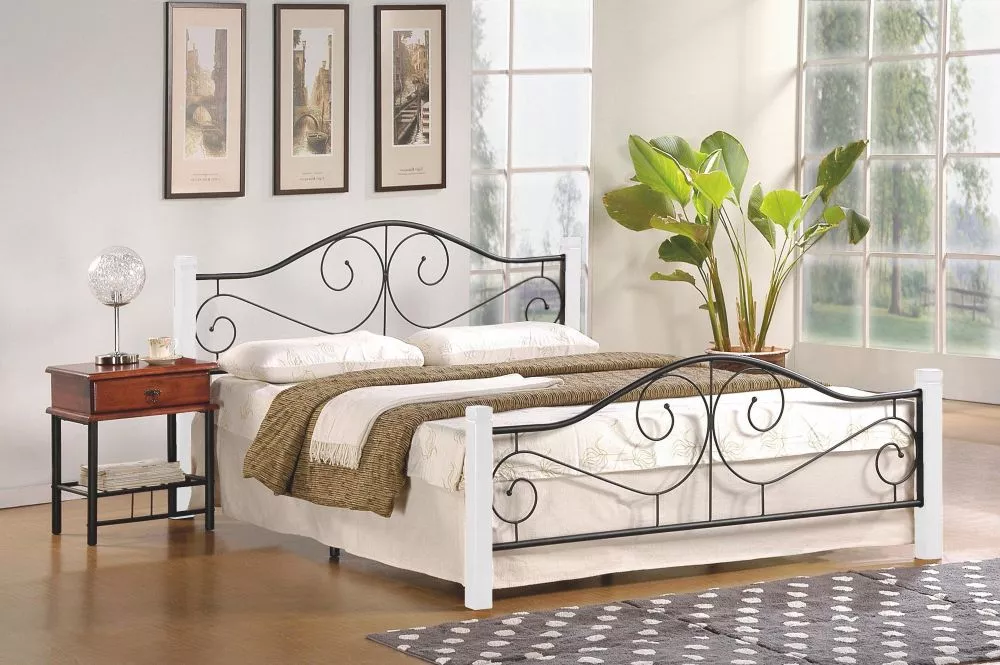 Gulta Violetta ar stelāžu Guļamvietas platums: 160 cm, Korpusa krāsa: balts, Guļamvietas garums: 200 cm, · 165 × 210 × 9