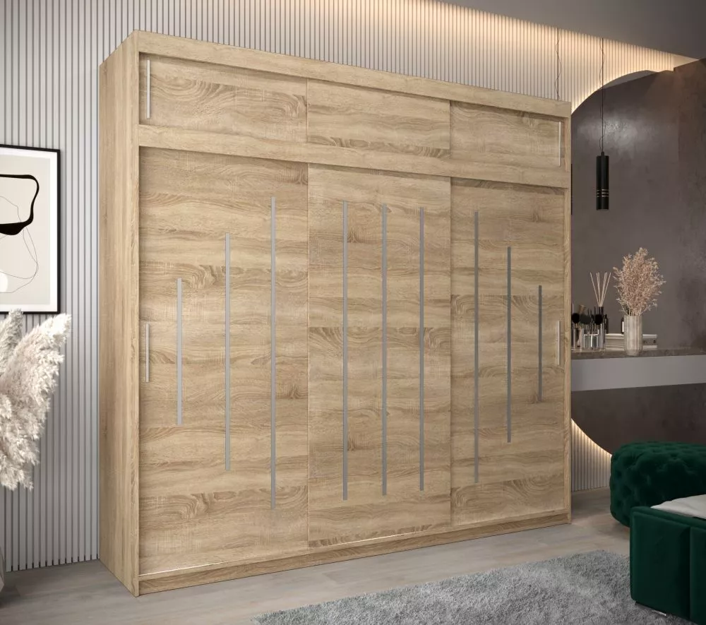 Skapis York Premium · Sonoma · 250 × 62 × 240 cm