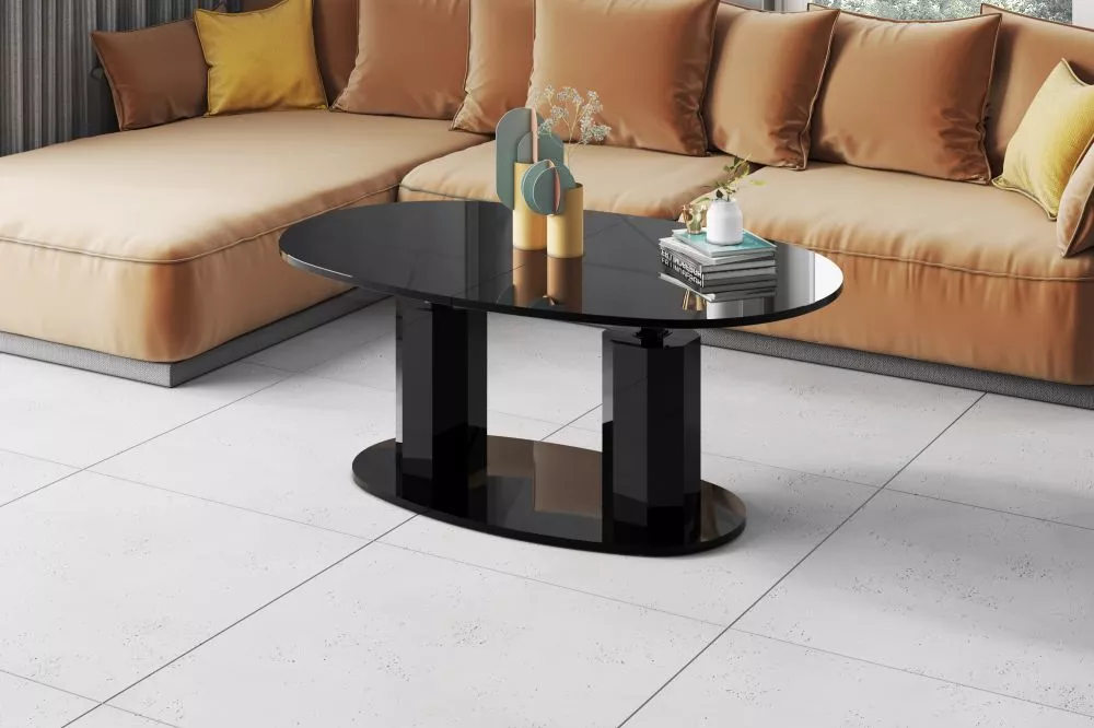 Žurnālgalds Barletta Gloss Korpusa krāsa: melns, · 130 × 80 × 54 cm