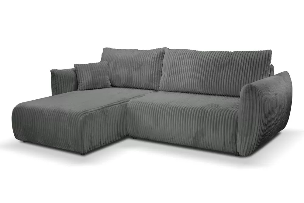 Dīvāns Allora standard · Tumši pelēks · 177 × 257 × 88 cm