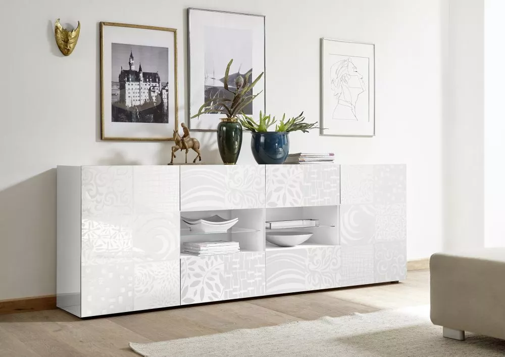 Kumode Miro 08 · Balts · 241 × 43 × 84 cm