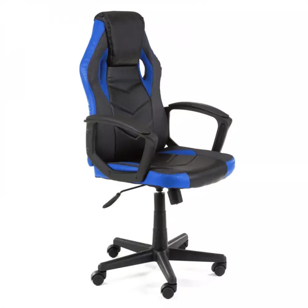 Datorkrēsls F4G FG-19 Korpusa krāsa: melns, Elementu krāsa: zils, Sēdvietas platums: 49 cm, · 58 × 65 × 103 cm
