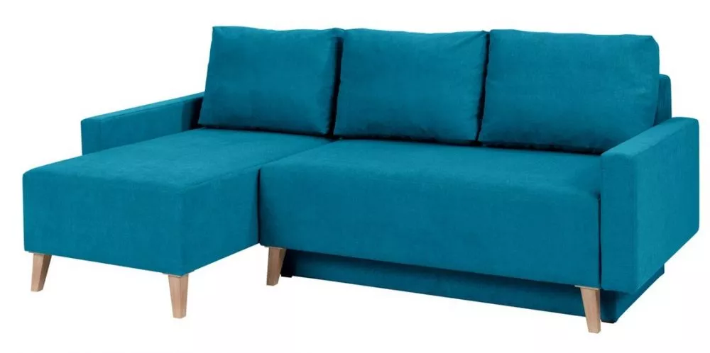 Dīvāns Oviedo Corner Standard · Tirkīzs · 140 × 225 × 88 cm