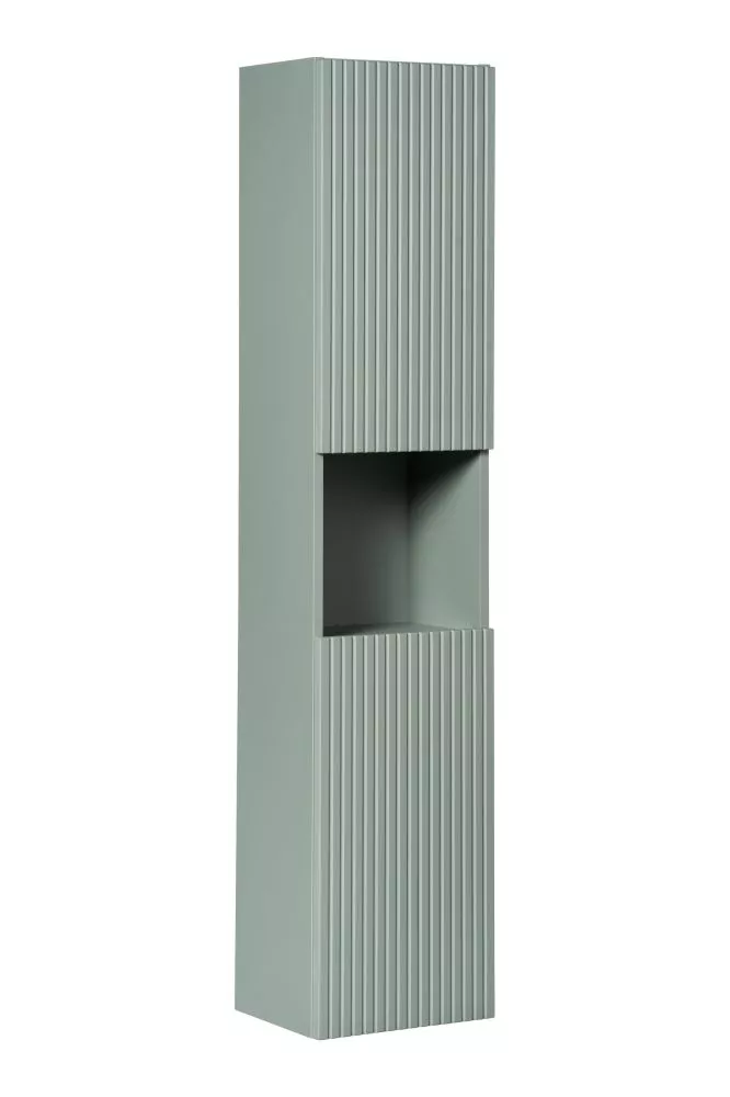 Vannas istabas skapītis Line Reed Green 80 · Zaļi pelēks · 30 × 140 × 30 cm
