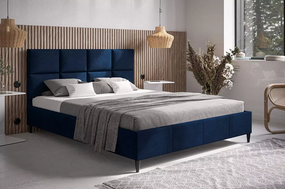 Gulta Lux 1 standard ar stelāžu Guļamvietas platums: 140 cm, Guļamvietas garums: 200 cm, stelāžas tips: koka, · Zils · 1