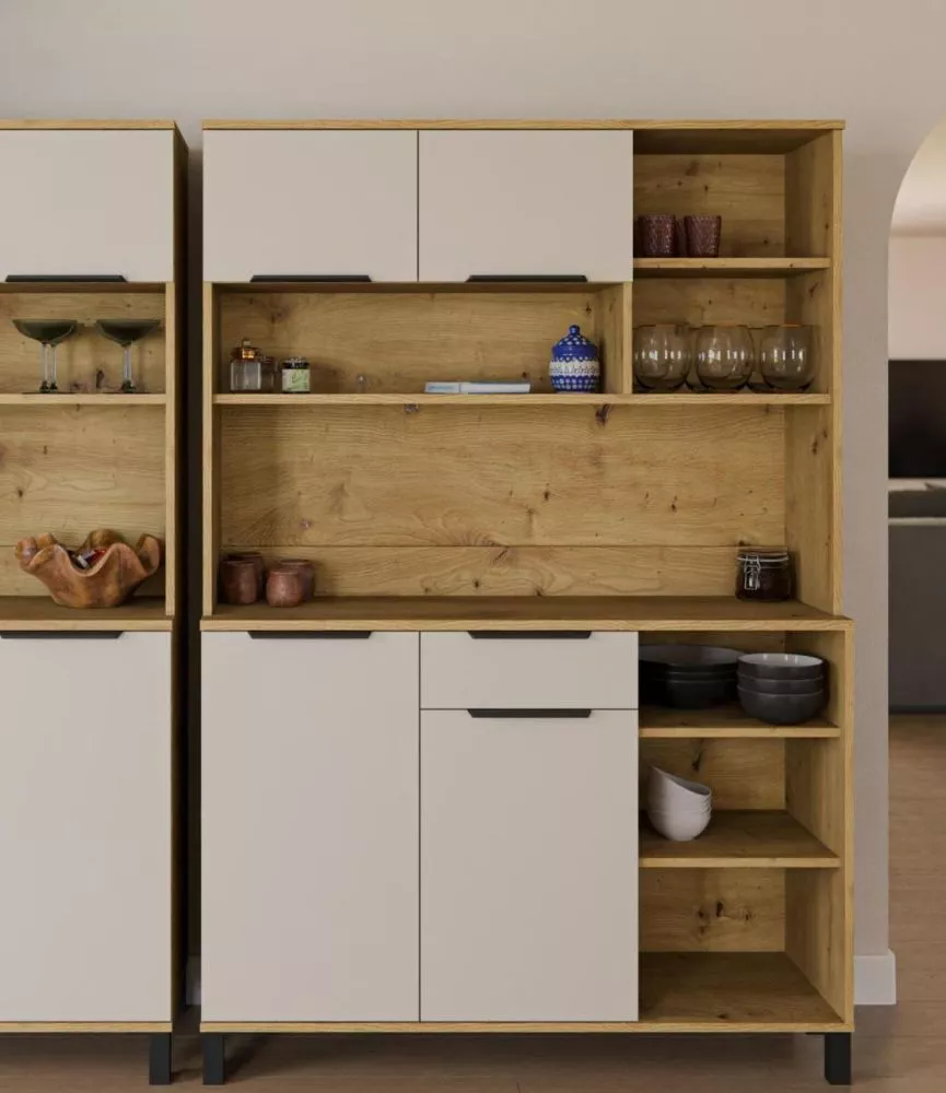 Sekcija Solea Buffet 120 Korpusa krāsa: ozols artisan, · 119 × 40 × 177 cm