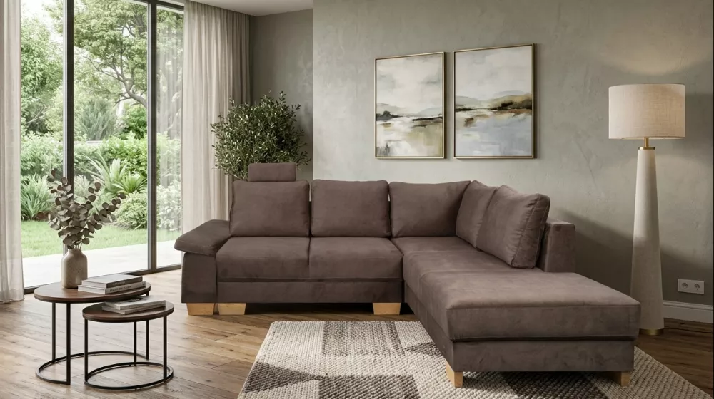 Dīvāns Chivas 2 Premium Standard · Brūns · 228 × 253 × 89 cm
