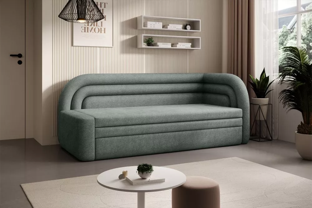 Dīvāns Fabillo Standard · Zaļi pelēks · 86 × 223 × 80 cm