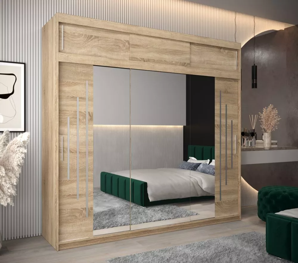 Skapis York 2 Premium · Sonoma · 250 × 62 × 240 cm