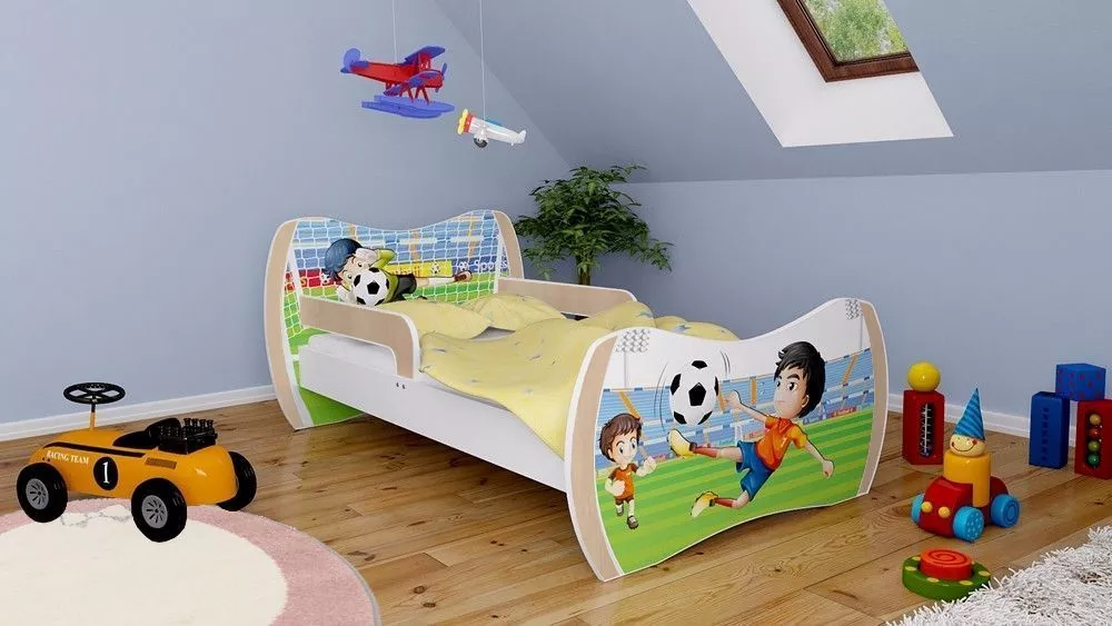 Bērnu gulta Dream L01 140x70 DM27 ar stelāžu Guļamvietas platums: 70 cm, Guļamvietas garums: 140 cm, · 94 × 144 × 71 cm