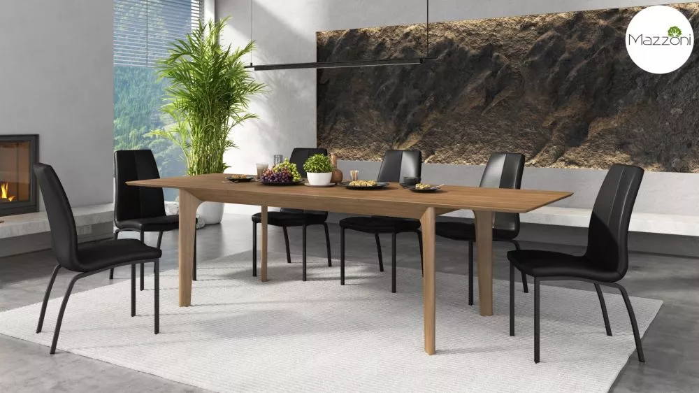 Galds Bari 180-270 · Rieksts · 180 × 76 × 90 cm