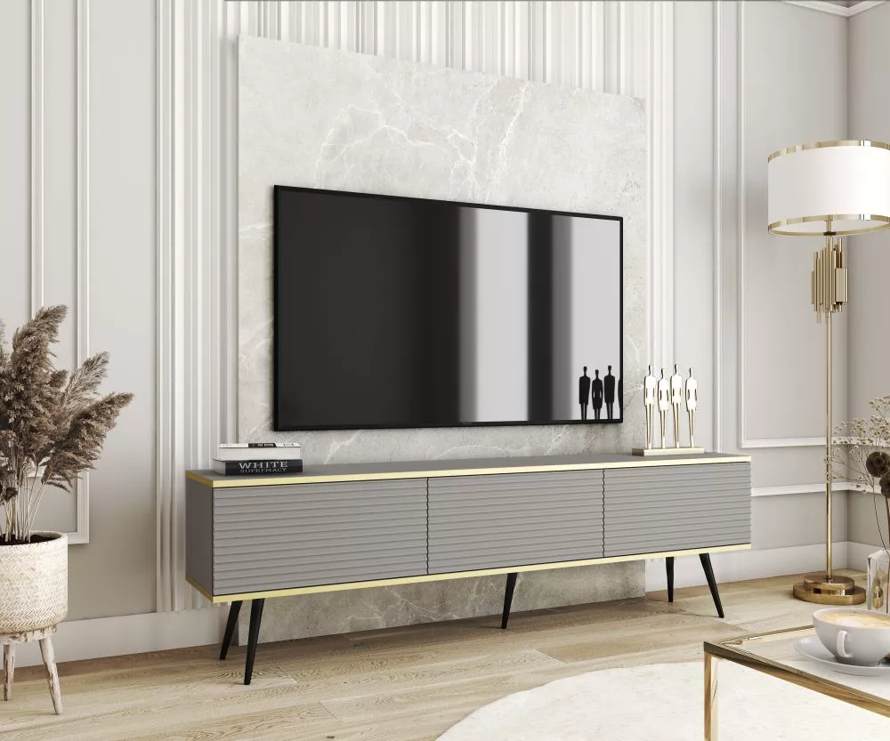 TV tumba Oro MDF Black · Pelēks · 175 × 32 × 53 cm