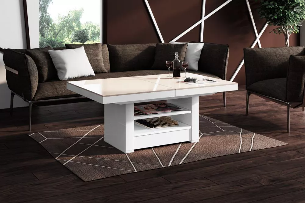 Žurnālgalds Aversa Max Korpusa krāsa: balts, · 120 × 75 × 54.5 cm