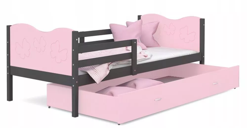 Bērnu gulta Max P MDF 80x160 ar stelāžu Guļamvietas platums: 80 cm, Guļamvietas garums: 160 cm, · 86 × 168 × 74 cm