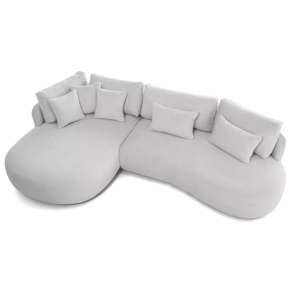 Dīvāns Jacobs Mini Standard · Sudrabs · 185 × 315 × 86 cm