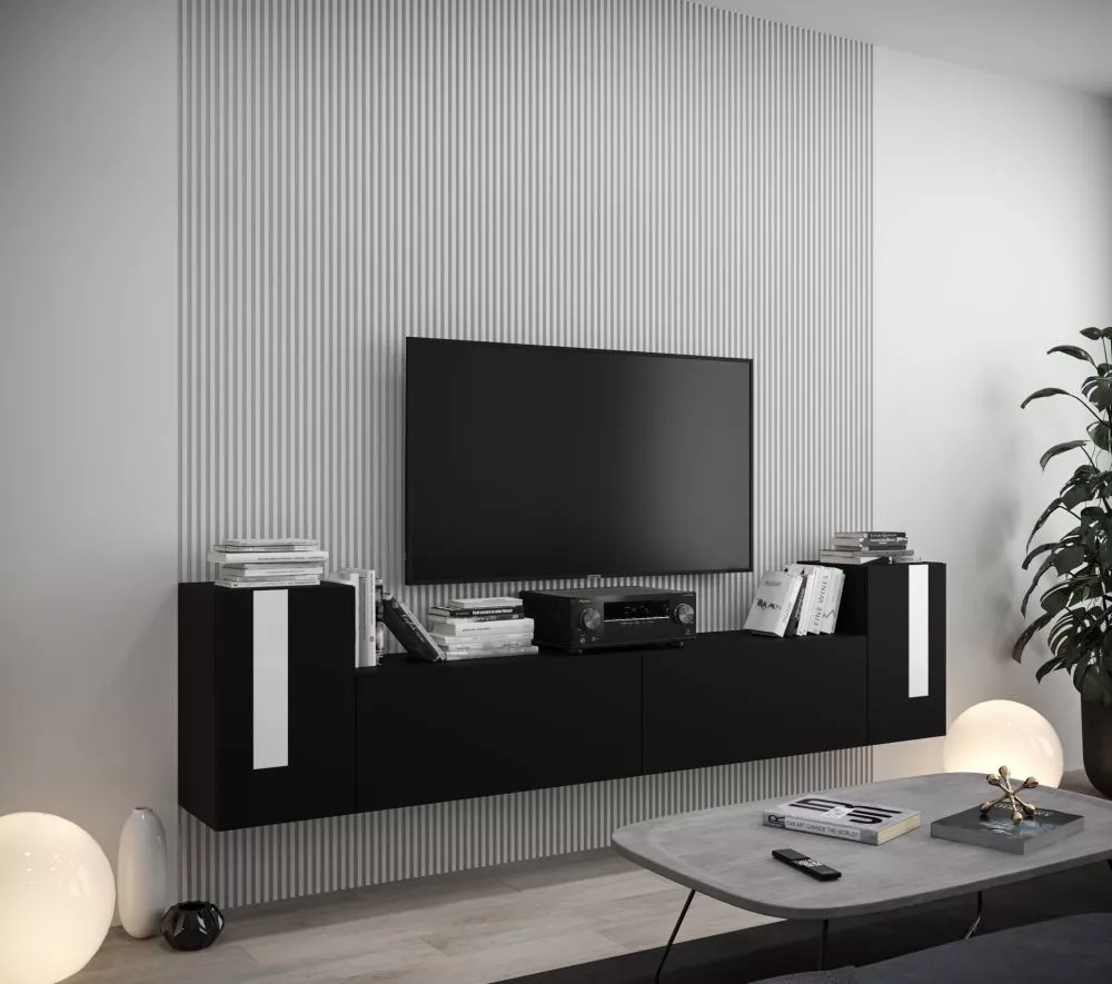 Sekcija New Concept C88 · Melna · 240 × 35 × 60 cm