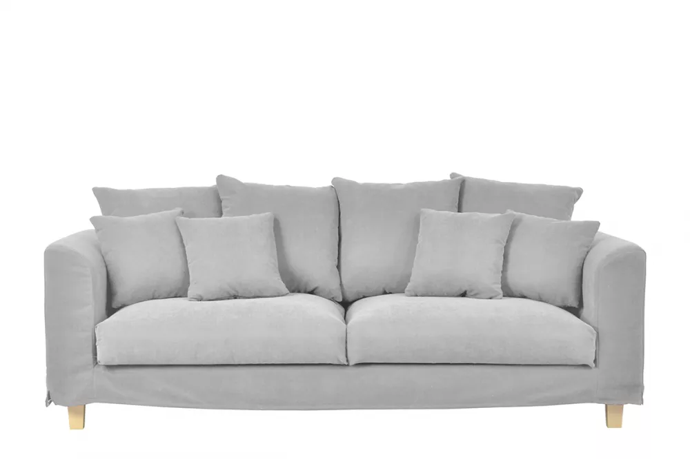 Dīvāns Bryoni 3S Standard · Gaiši pelēks · 93 × 215 × 90 cm