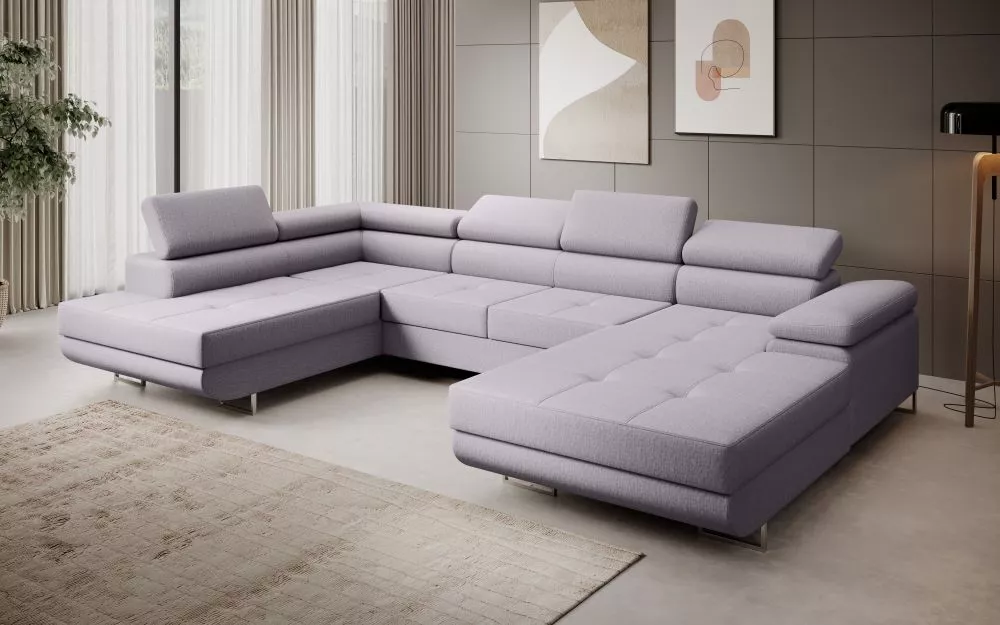 Dīvāns Corner 273 U standard · Sudrabs · 203 × 347 × 90 cm
