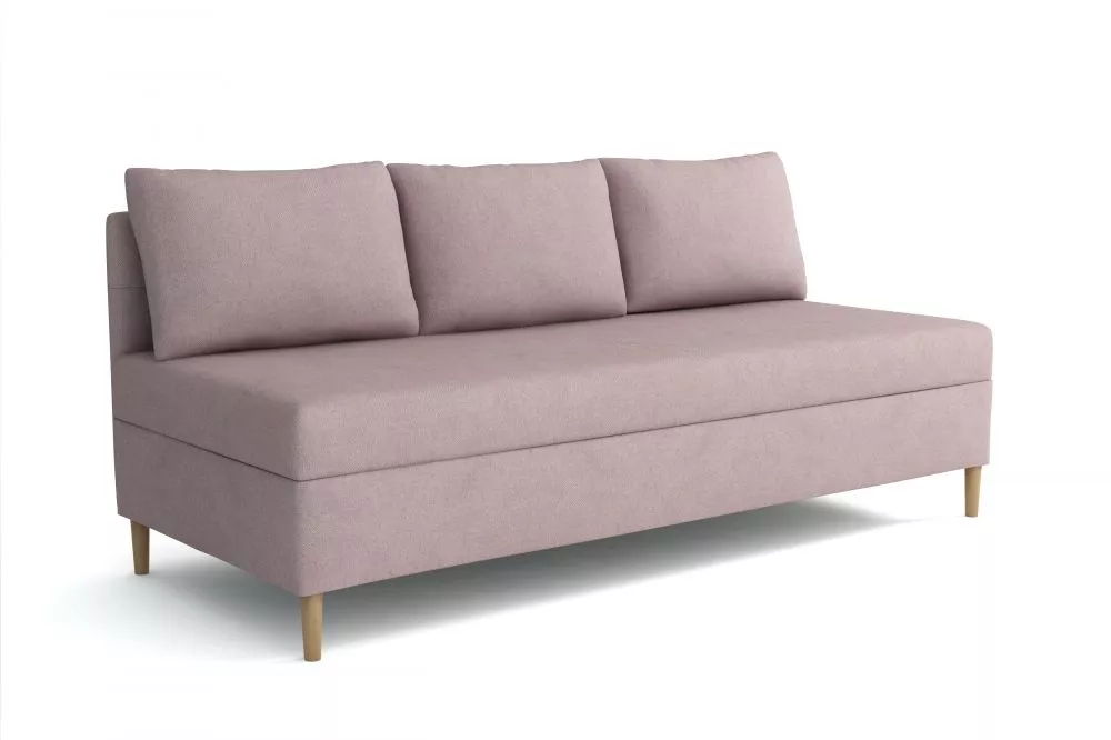 Dīvāns Alfa standard · Rozā · 84 × 200 × 82 cm