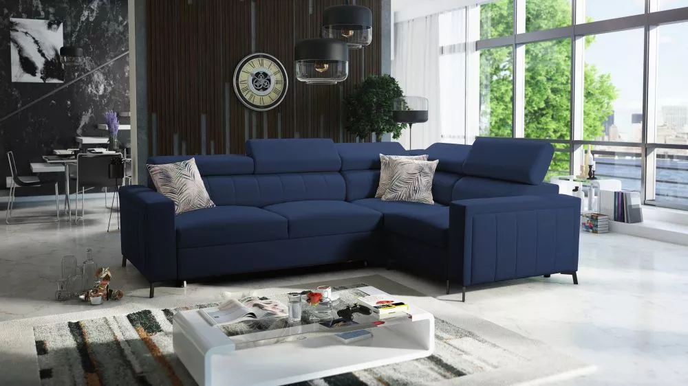 Dīvāns Baltico 2 Premium Standard · Zils · 198 × 275 × 83 cm