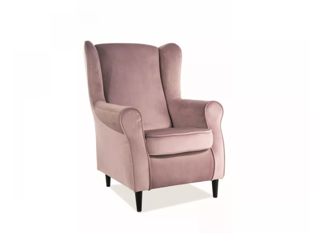 Mīksts krēsls Baron Velvet · Rozā · 75 × 53 × 101 cm