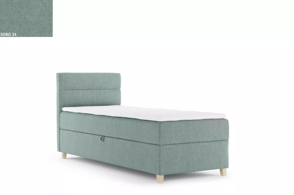 Gulta Letti R Mini Boxspring Standard Guļamvietas platums: 90 cm, Guļamvietas garums: 200 cm, · Piparmētru · 93 × 206 × 