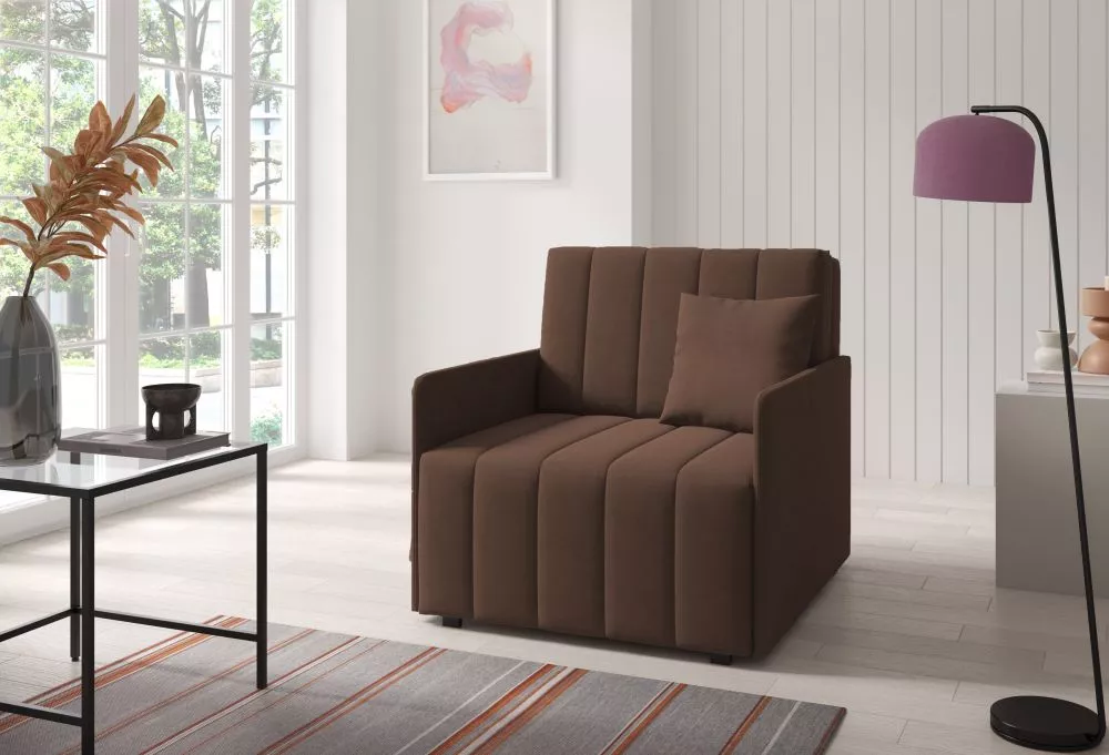 Mīksts krēsls Neo 1 standard Sēdvietas dziļums: 60 cm, · Brūns · 90 × 97 × 85 cm