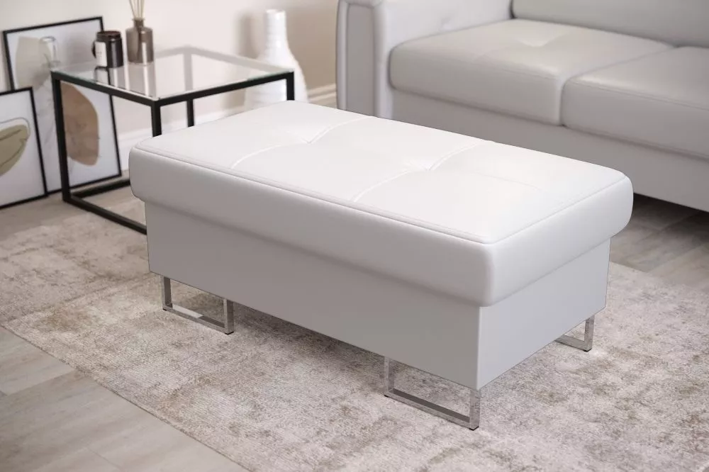 Pufs Galaxy P 100x55 Standard Auduma numurs: Madryt 920, · Balts · 100 × 45 × 55 cm