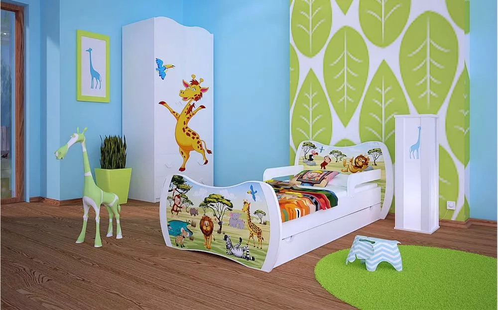 Bērnu gulta Dream L04 160x80 DM33 ar stelāžu Guļamvietas platums: 80 cm, Guļamvietas garums: 160 cm, · 104 × 164 × 71 cm