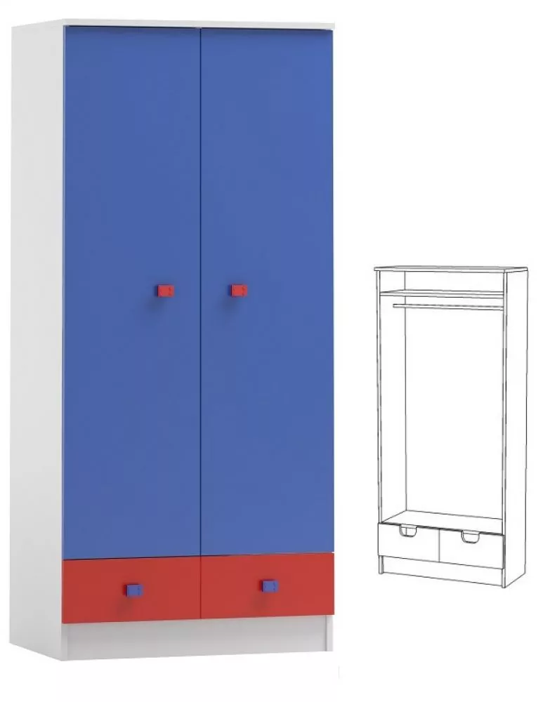 Bērnu skapis Bricks N9 · 80 × 53 × 177 cm