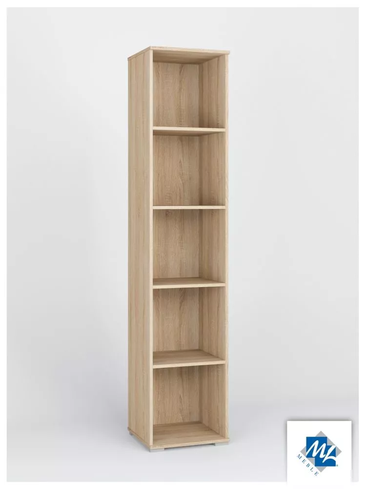 Grāmatu skapis Optimal 07 · Ozols sonoma · 43 × 204 × 41 cm