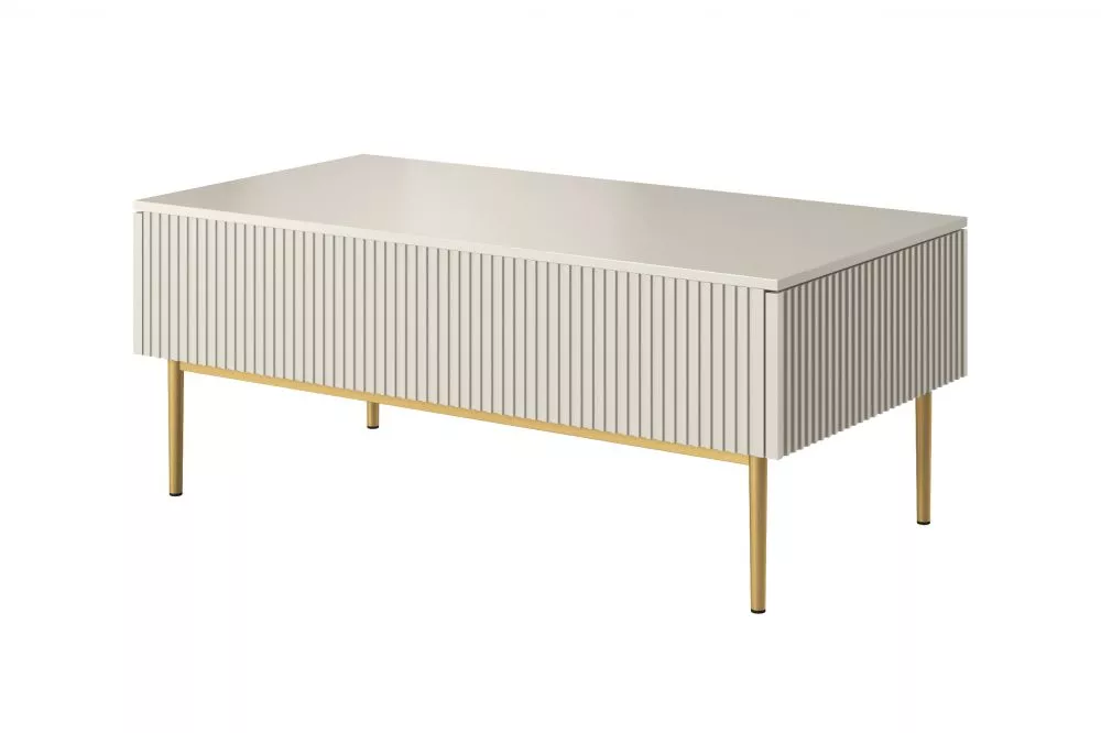 Žurnālgalds Nicole L120 2SZ Gold · Gaiši bēšs · 120 × 60 × 48 cm