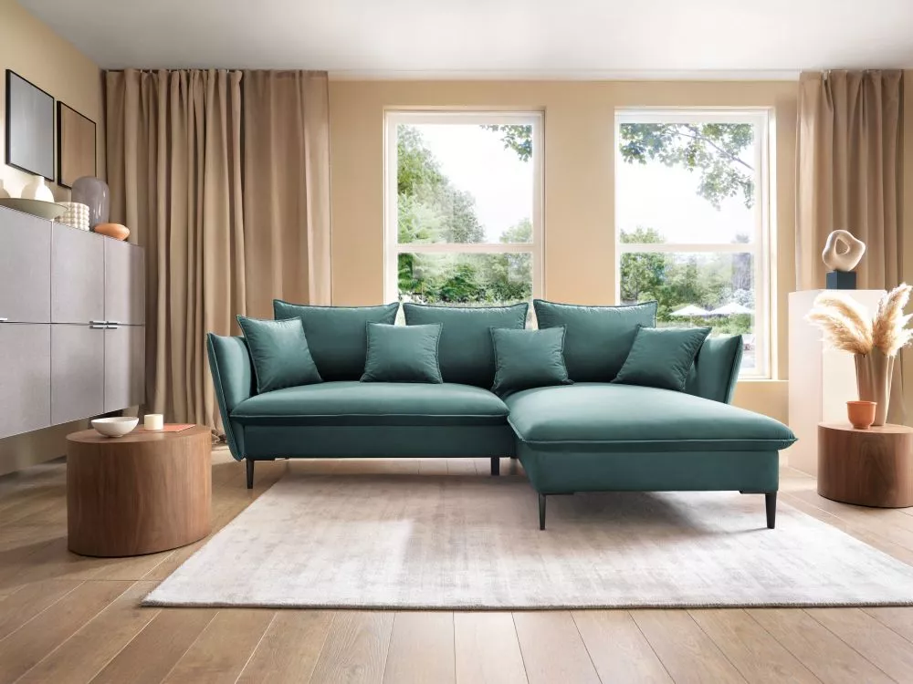 Dīvāns Gloss Comfort standard · Jūraszaļš · 167 × 258 × 91 cm