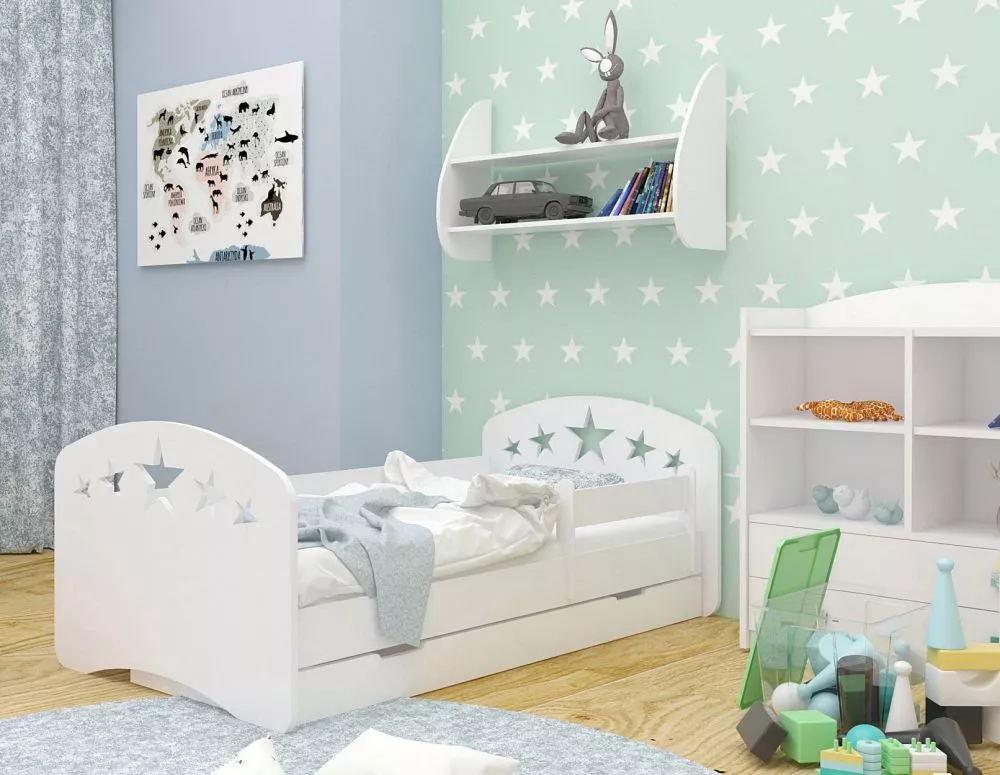 Bērnu gulta Happy Design Gwiazdki L04 160x80 ar stelāžu Guļamvietas platums: 80 cm, Guļamvietas garums: 160 cm, · 92 × 1
