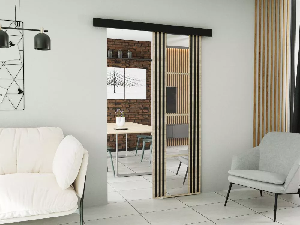 Bīdāmās durvis Empi Mirror · Sonoma · 66 × 205 cm