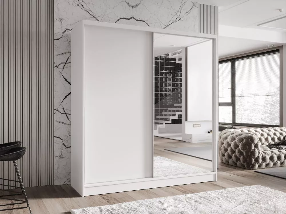 Skapis Toronto 1 · Balts · 180 × 58 × 215 cm