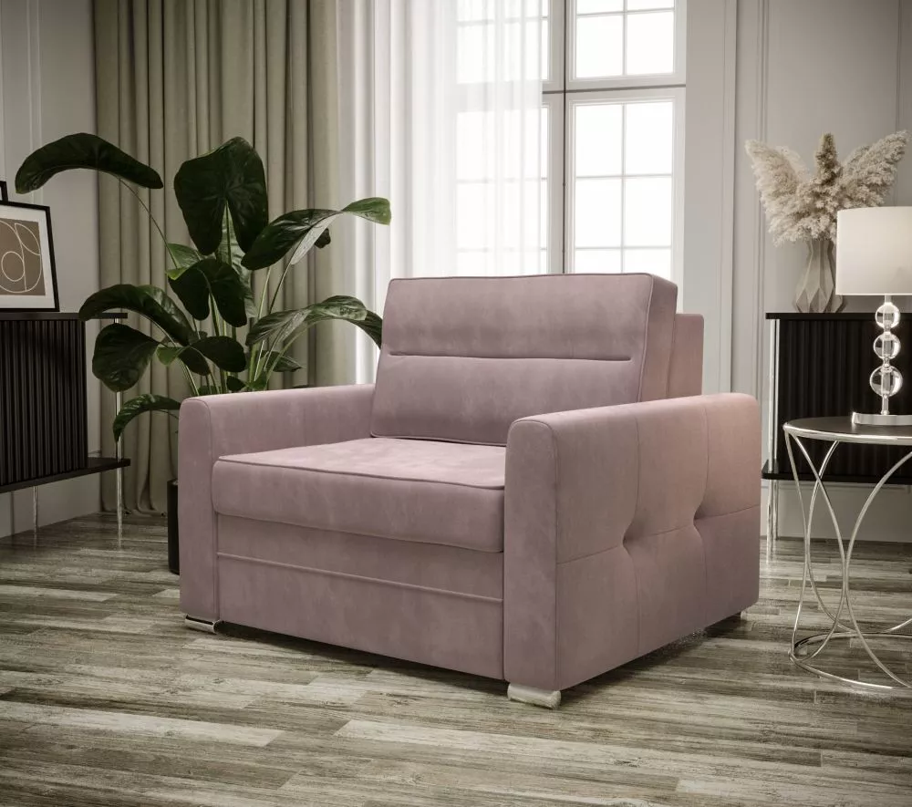 Mīksts krēsls Arte 1S Standard Sēdvietas dziļums: 55 cm, · Rozā · 105 × 100 × 82 cm