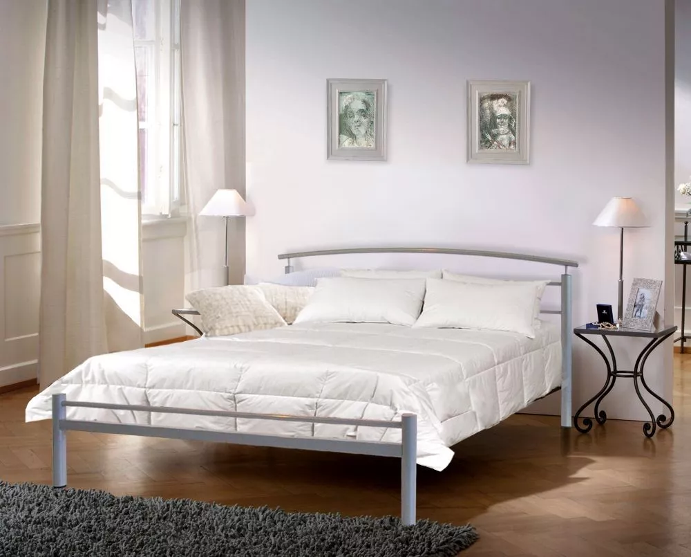 Gulta Monika S ar stelāžu Guļamvietas platums: 120 cm, Guļamvietas garums: 200 cm, · Pelēks · 127 × 206 × 94 cm