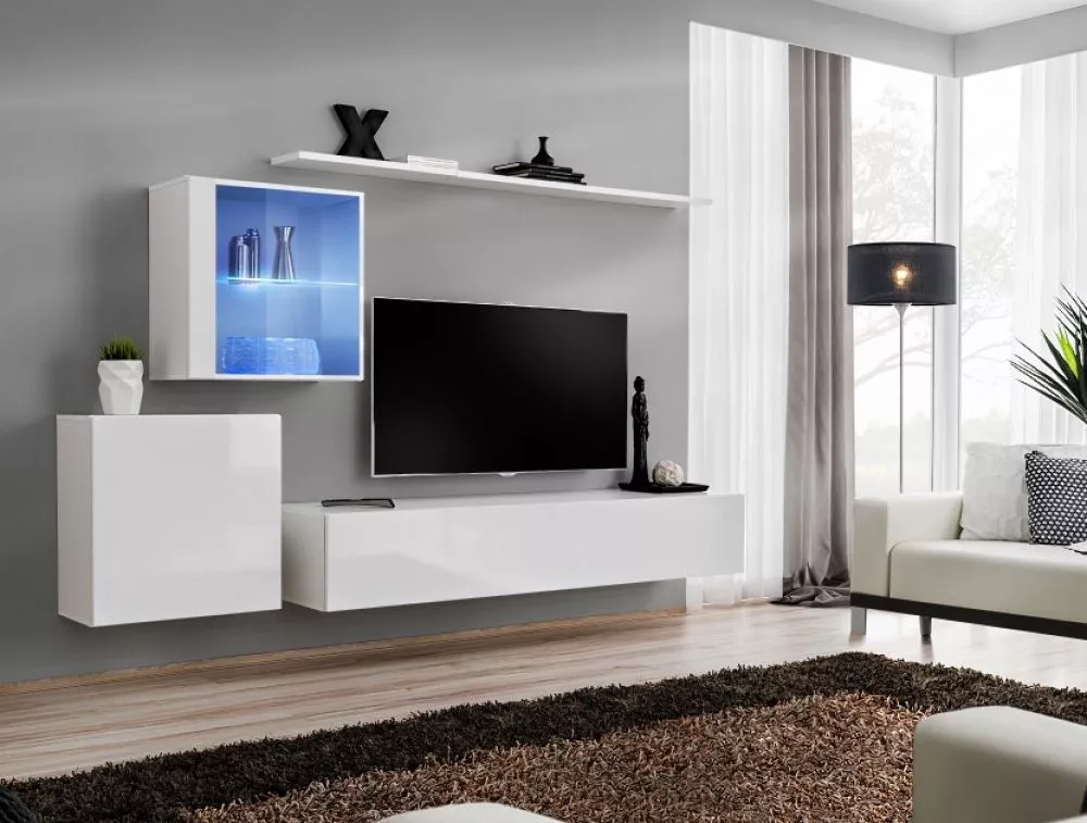 Sekcija Switch 15 · Balts · 250 × 40 × 150 cm