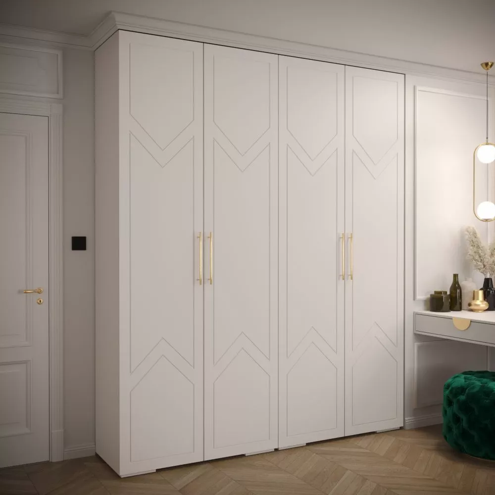 Skapis Manhattan Ryfel 8 · Balts · 200 × 47 × 236.7 cm